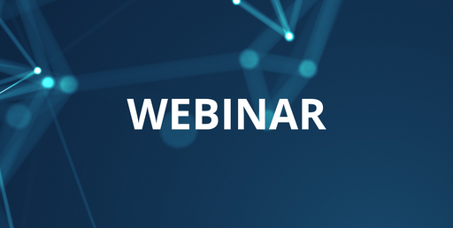 ISL ARP-GUARD Webinar Schriftzug.png ARP-GUARD Webinar-Ankündigung mit Schriftzug „Webinar“ auf blauem digitalem Netzwerk-Hintergrund im ISL Design